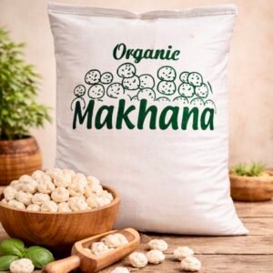 Mithila Fresh 7 Suta Makhana — premium fox nuts (makhana) in a 5+ suta size, suitable for healthy snacking and cooking.